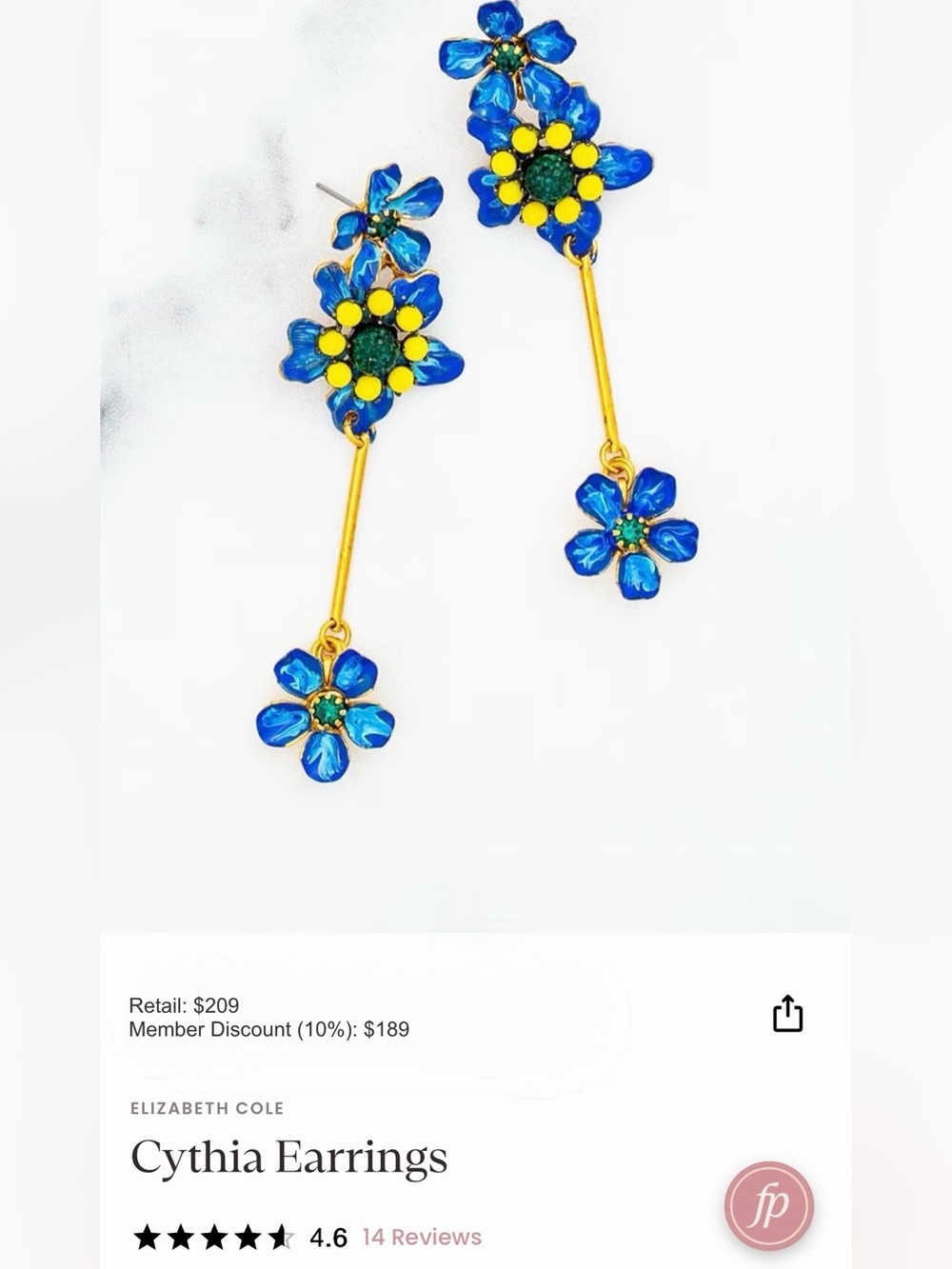 Elizabeth Cole Cythia Earrings